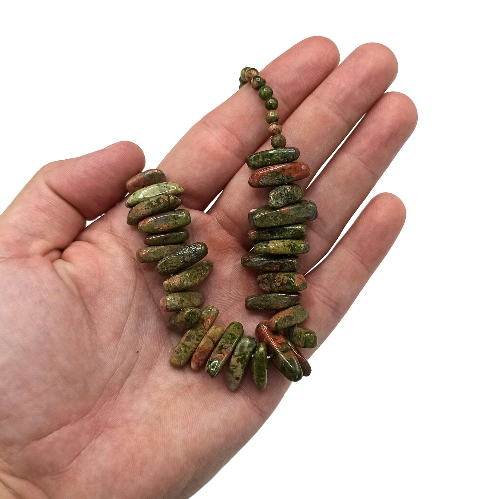 bG9jYWw6Ly9tZWRpYS8xSC8yRS82MFIzMEMxRzZXUjMyRTFIL2FjYTAzNTNlLmpwZWc.jpg Collier longstone pierres naturelles - Moss Agate – Image 4