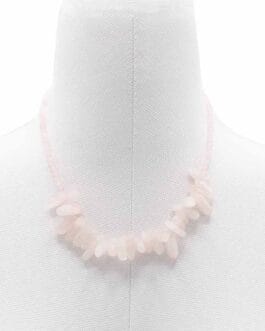 Longstone Gem Necklace - Rose Quartz