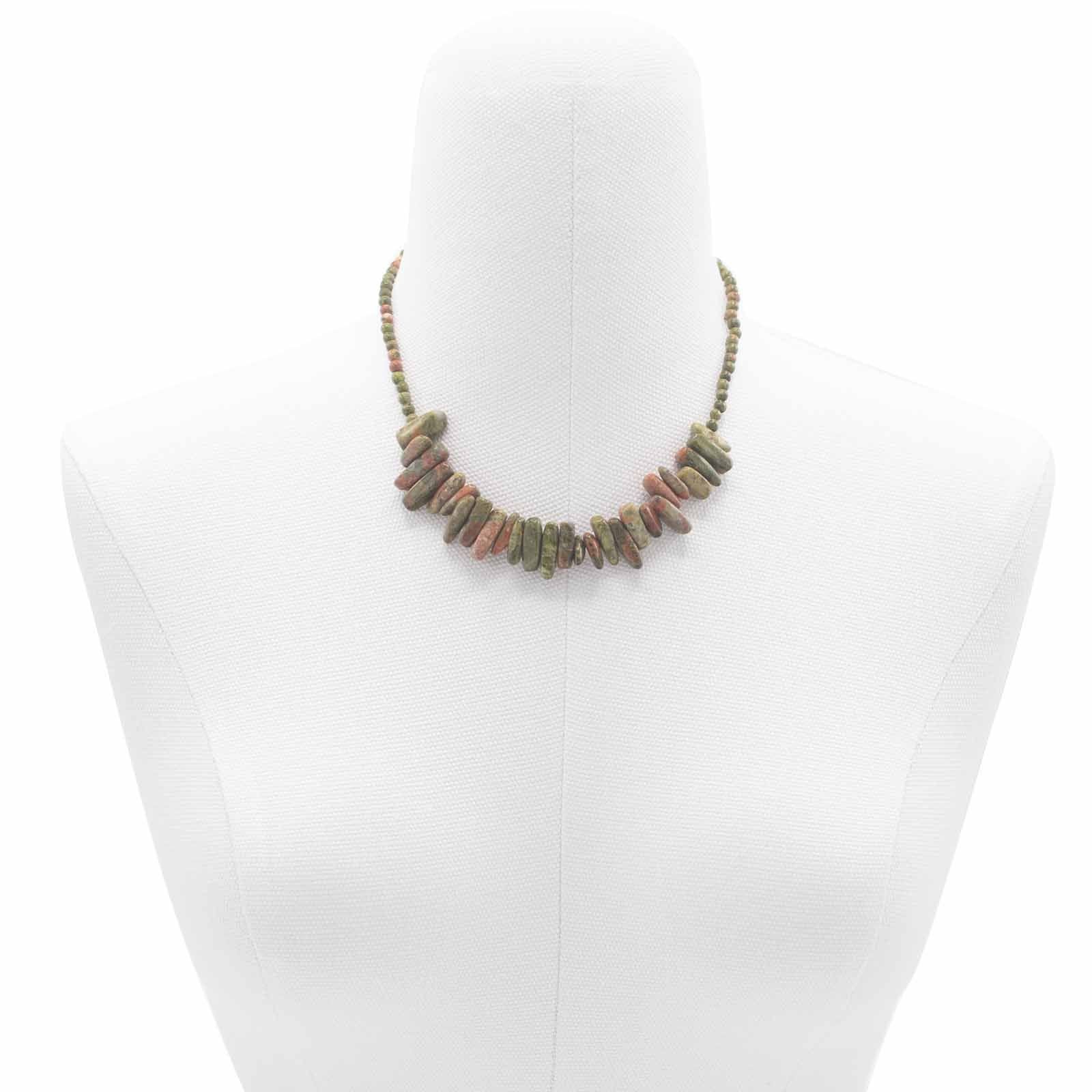 bG9jYWw6Ly9tZWRpYS9TUi8yRC82MFIzMEMxRzZXUjMyRFNSLzg5NTBmMmJiLmpwZWc.jpg Collier longstone pierres naturelles - Moss Agate – Image 2